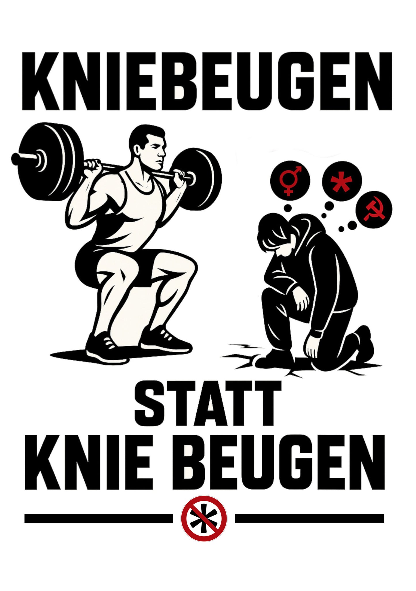 Kniebeugen - Aufkleber