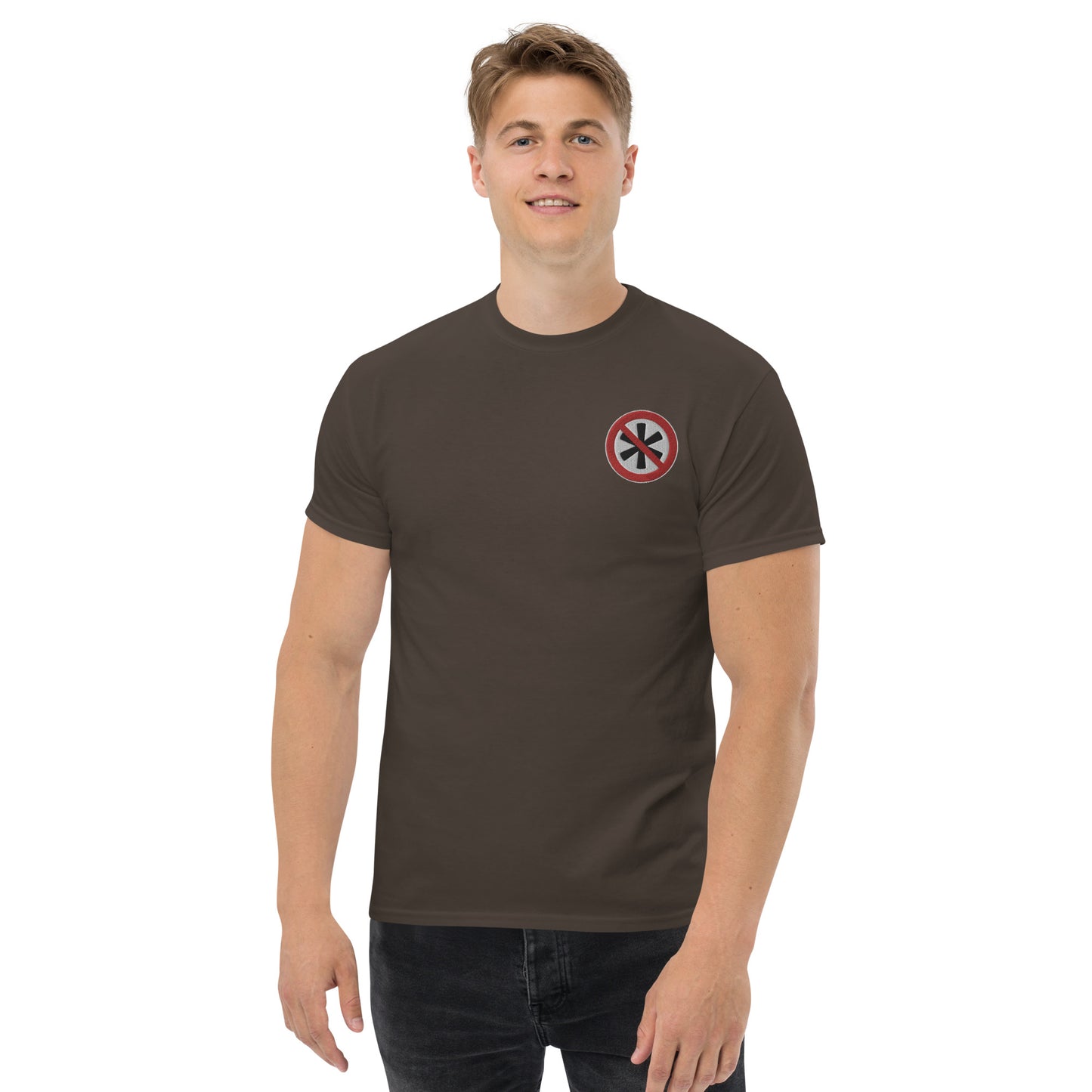 Gesticktes Logo Herren T-Shirt