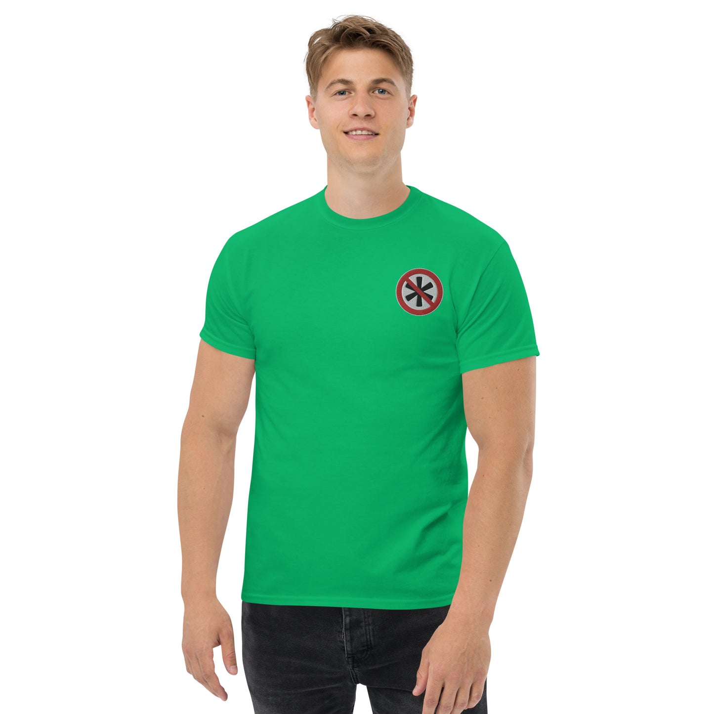 Gesticktes Logo Herren T-Shirt