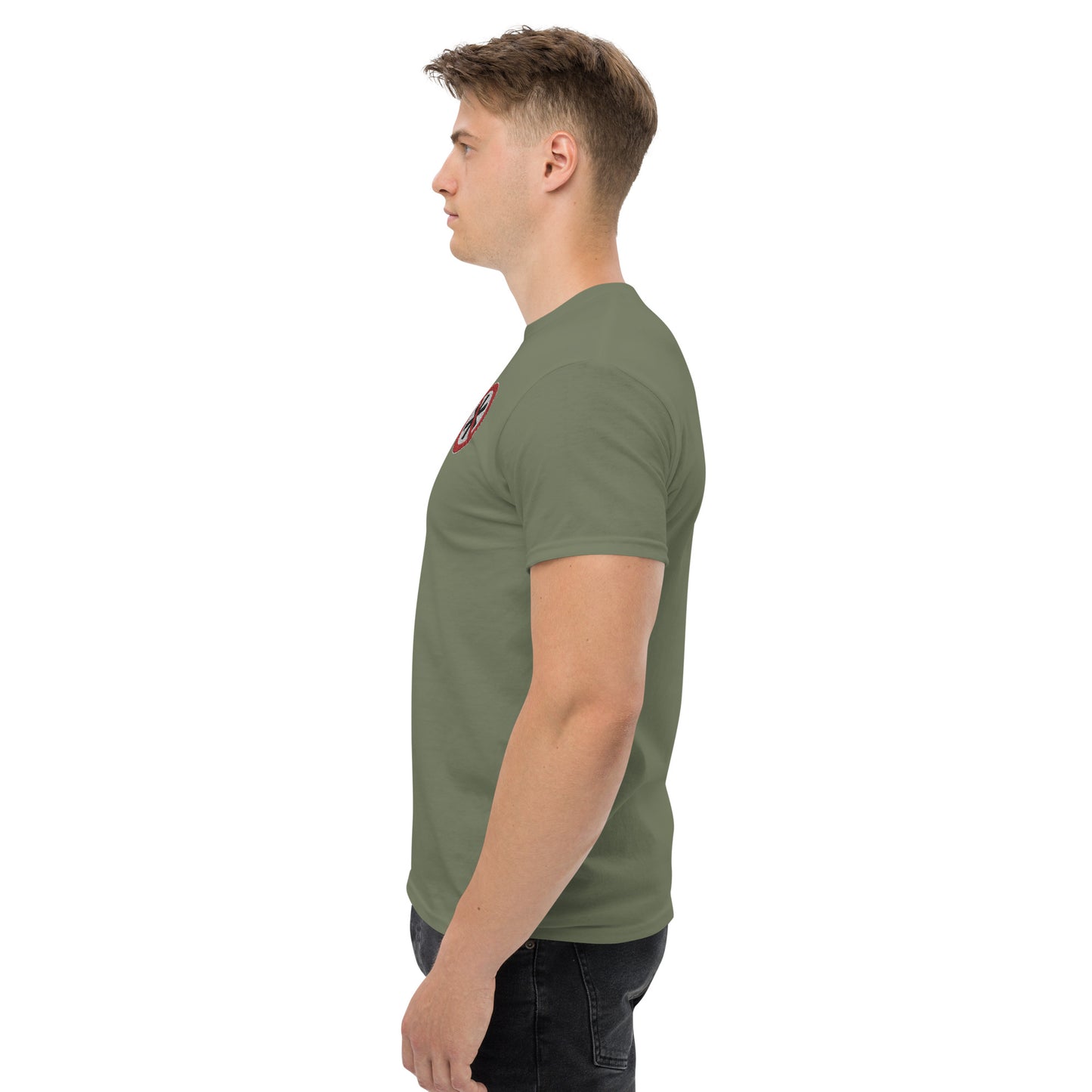 Gesticktes Logo Herren T-Shirt