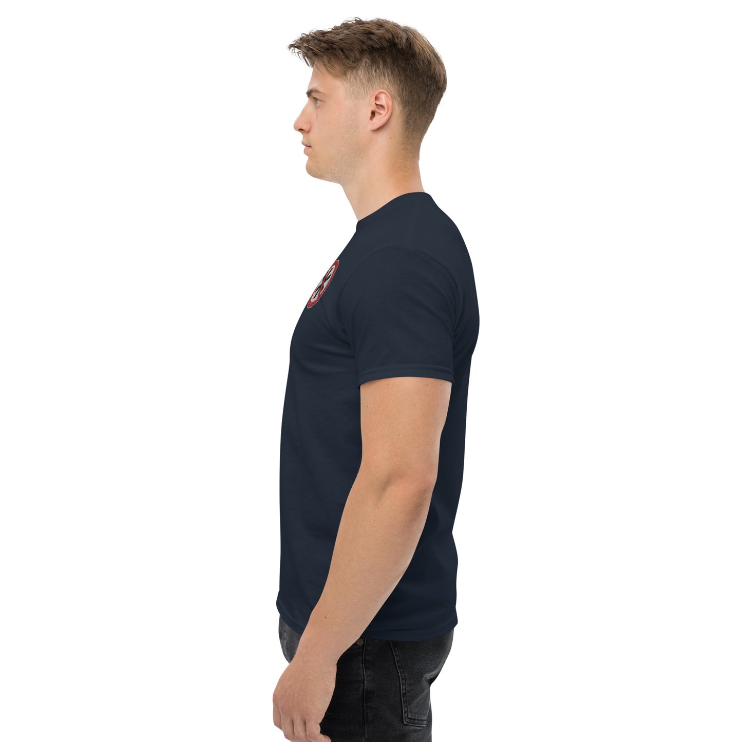 Gesticktes Logo Herren T-Shirt