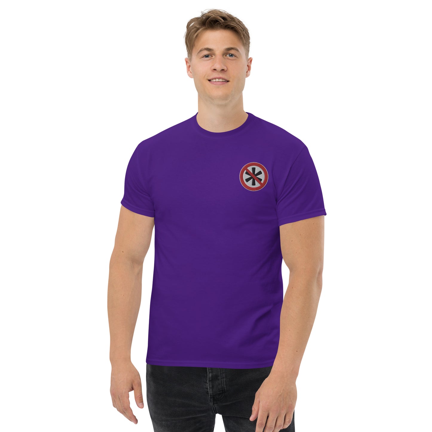 Gesticktes Logo Herren T-Shirt