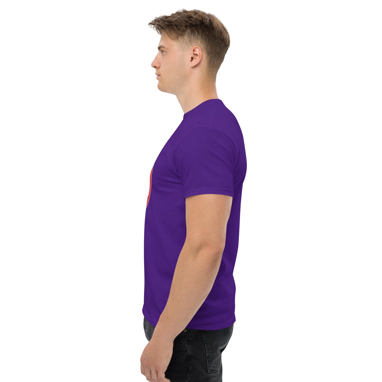 Klassisches Herren-T-Shirt Logo auf der Brust