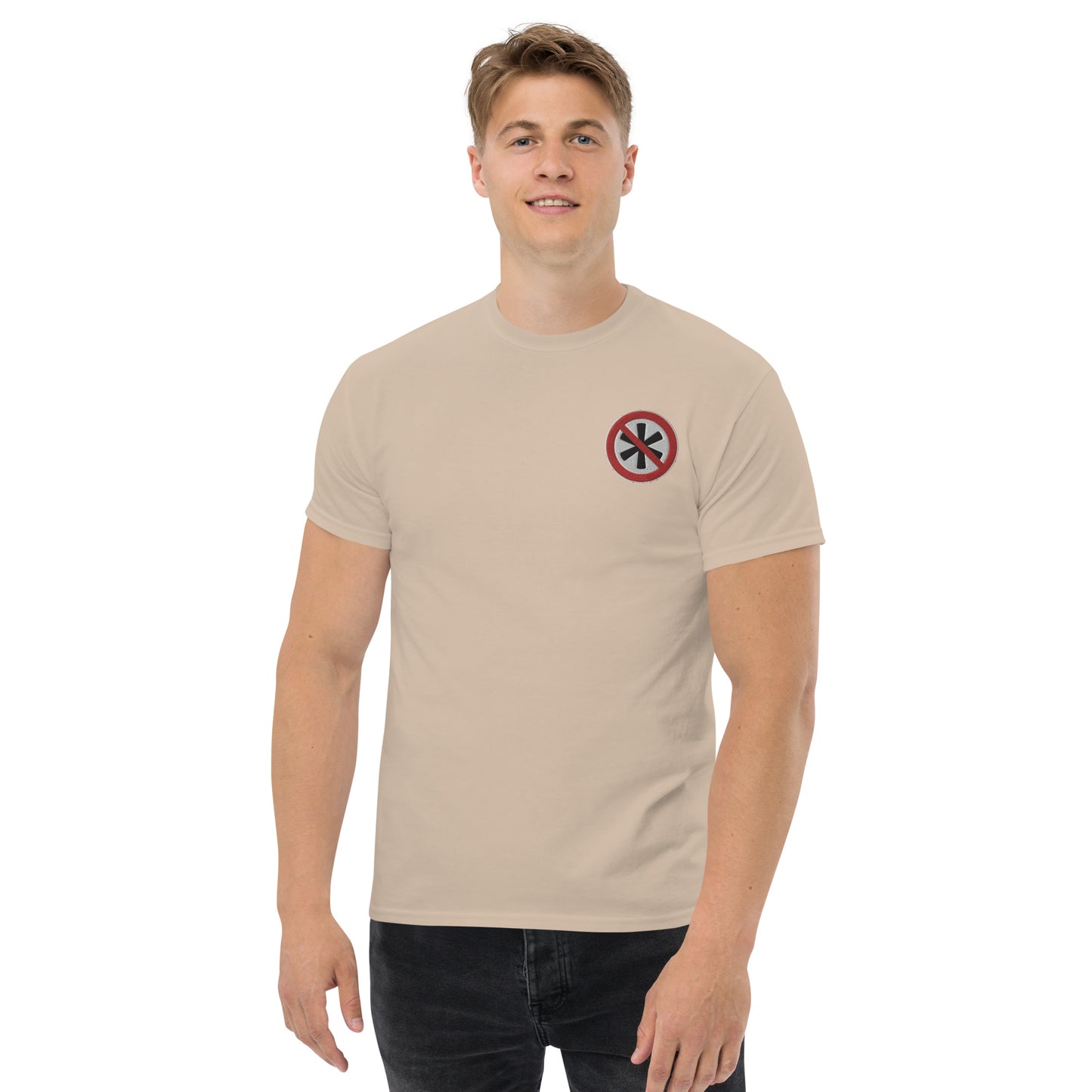 Gesticktes Logo Herren T-Shirt