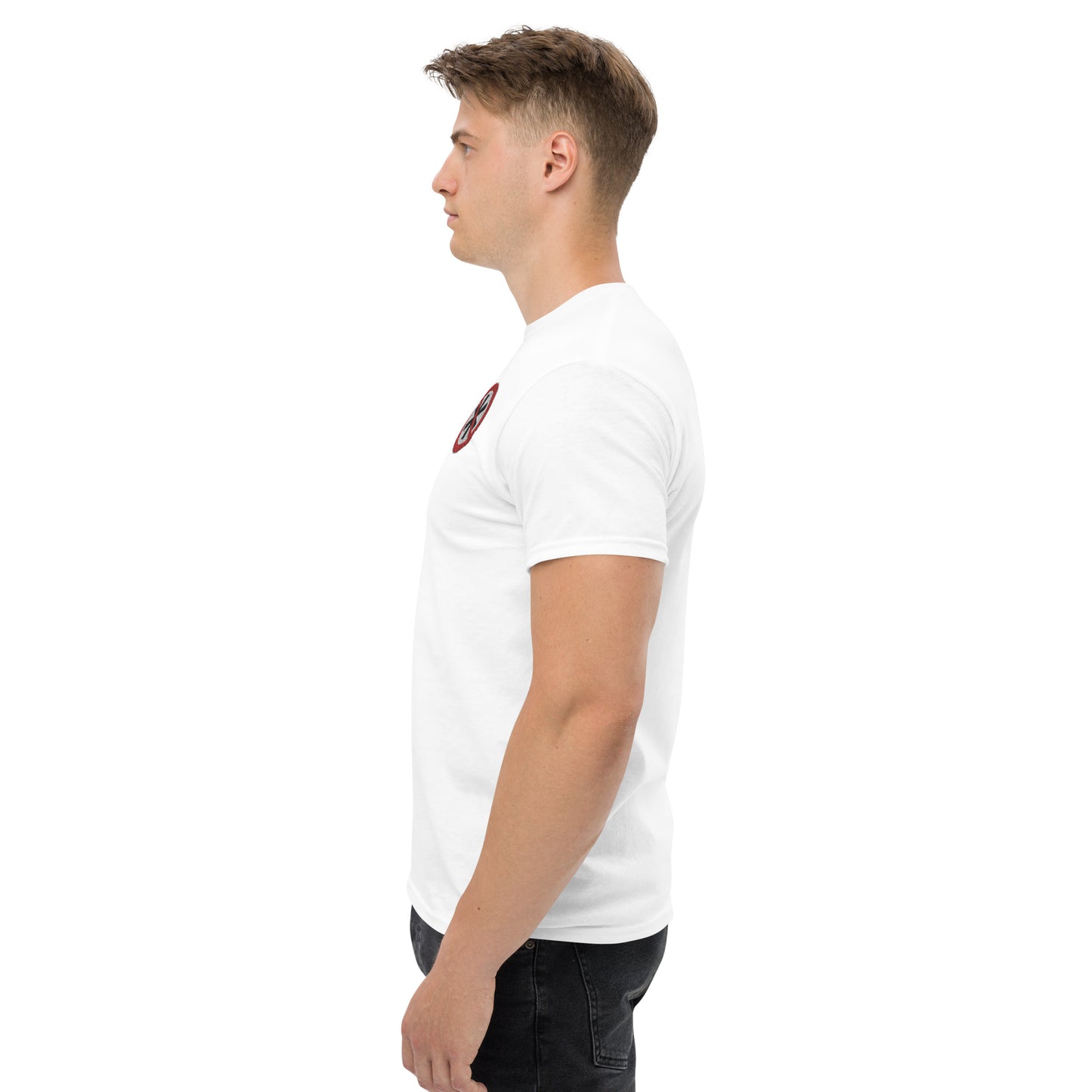 Gesticktes Logo Herren T-Shirt