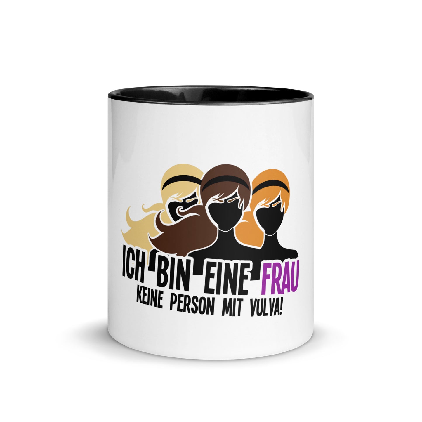 Tasse mit farbiger Innenseite - Ich bin eine Frau