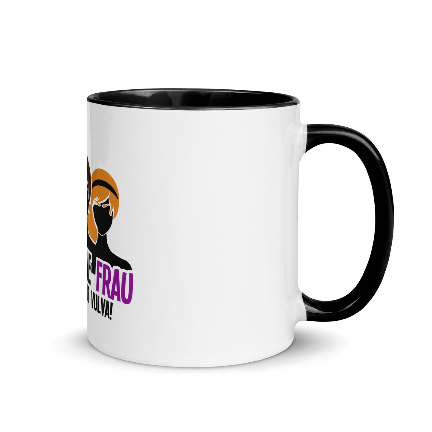 Tasse mit farbiger Innenseite - Ich bin eine Frau