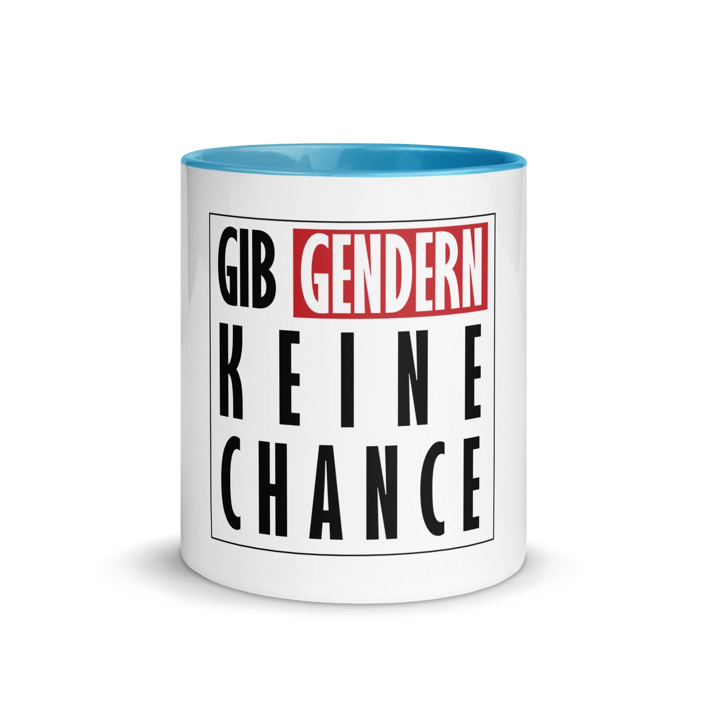 Tasse mit farbiger Innenseite - Gendern keine Chance