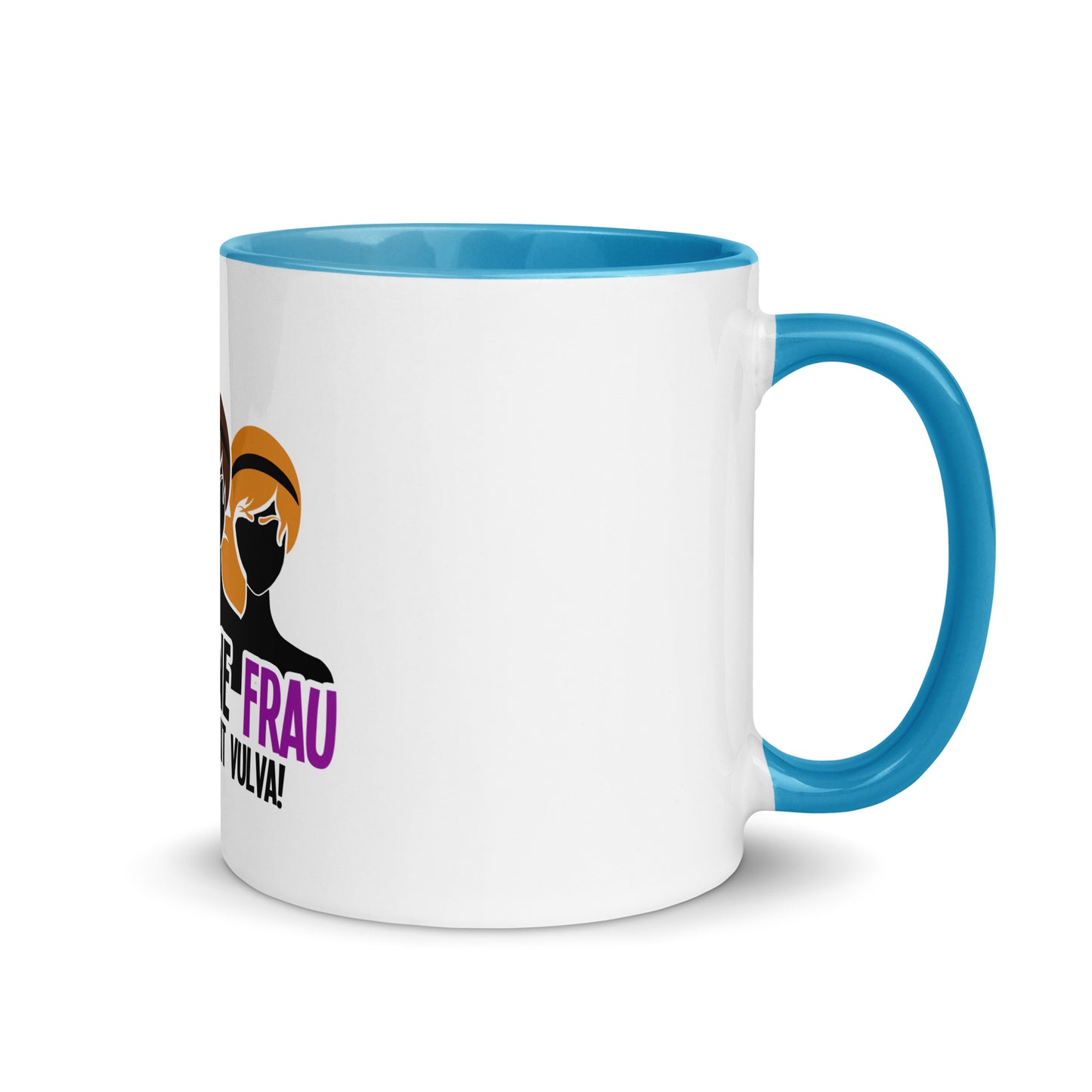 Tasse mit farbiger Innenseite - Ich bin eine Frau