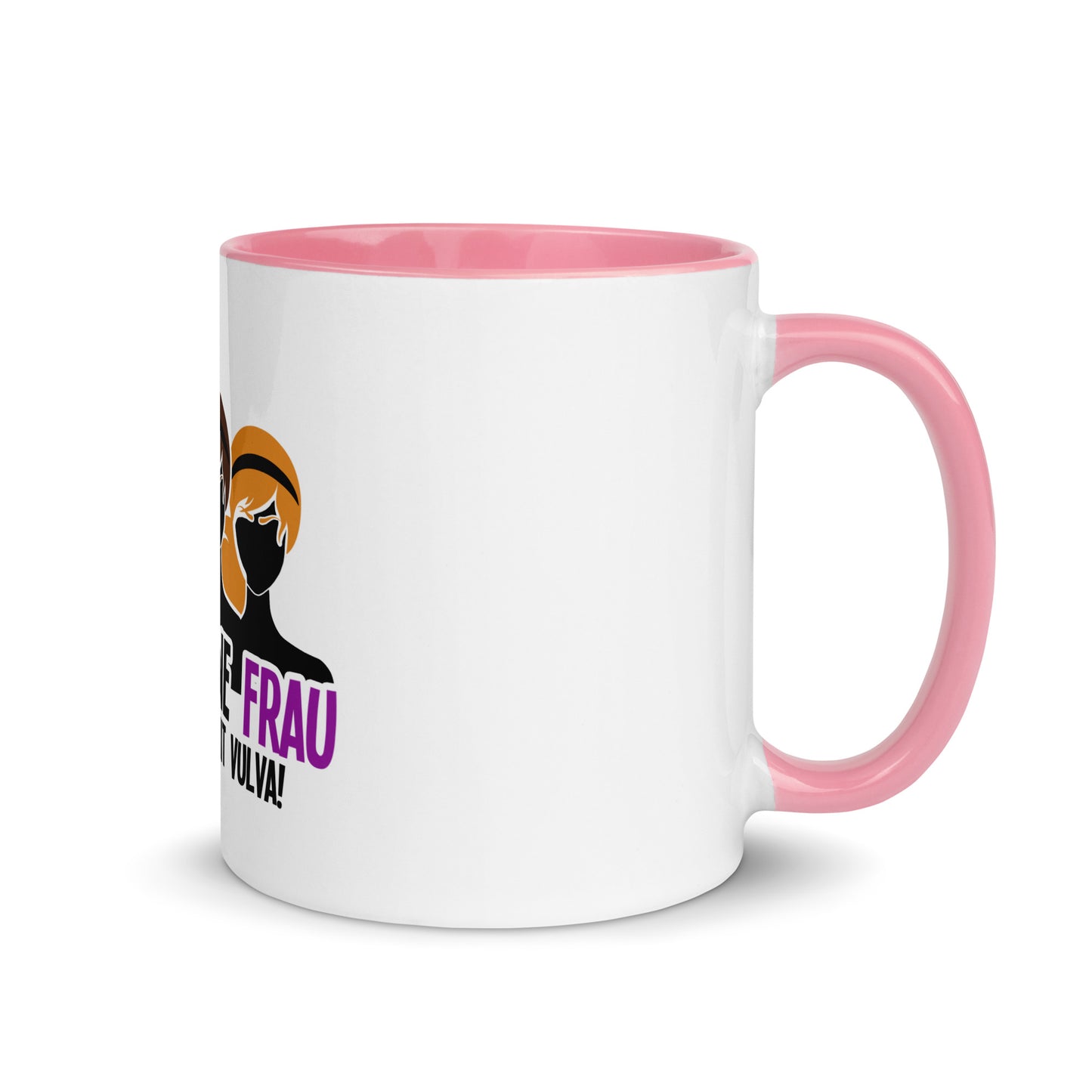 Tasse mit farbiger Innenseite - Ich bin eine Frau