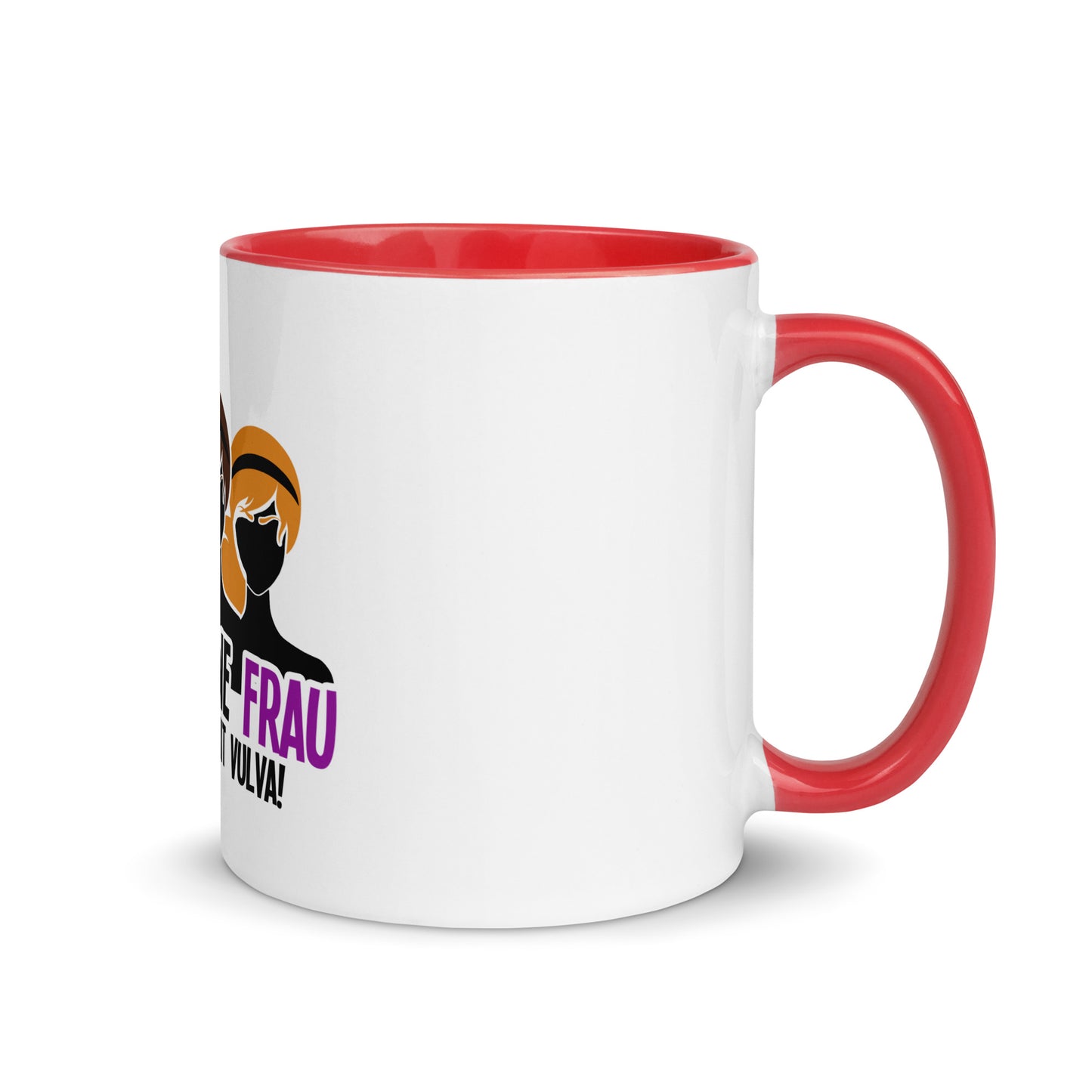 Tasse mit farbiger Innenseite - Ich bin eine Frau