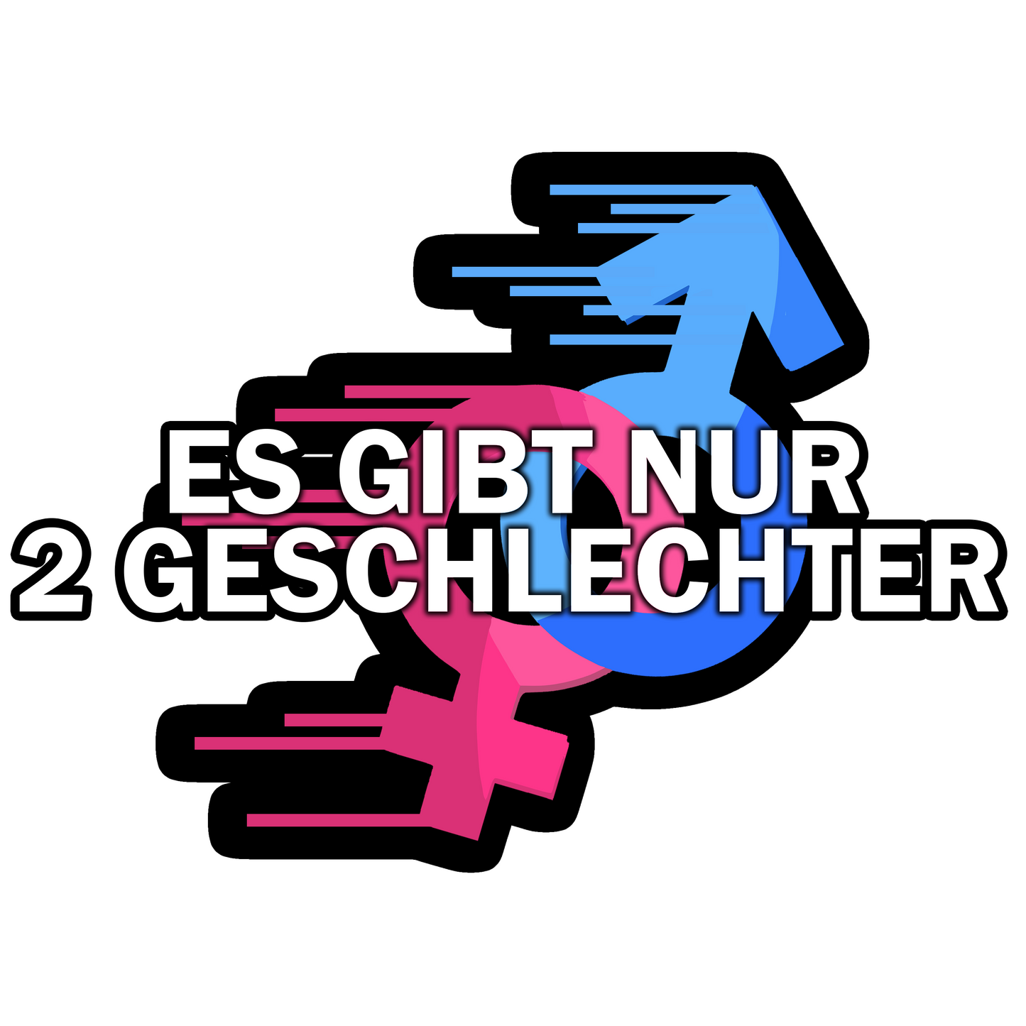 2 Geschlechter - Aufkleber