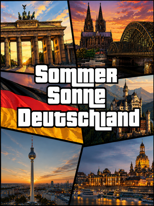 Sommer, Sonne, Deutschland - Aufkleber
