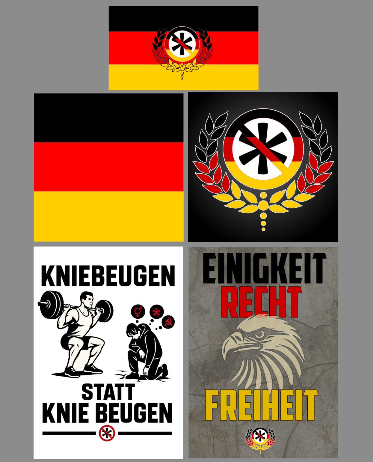 XXL Aufkleber Bundle (100 Stk.) (patriotisch)