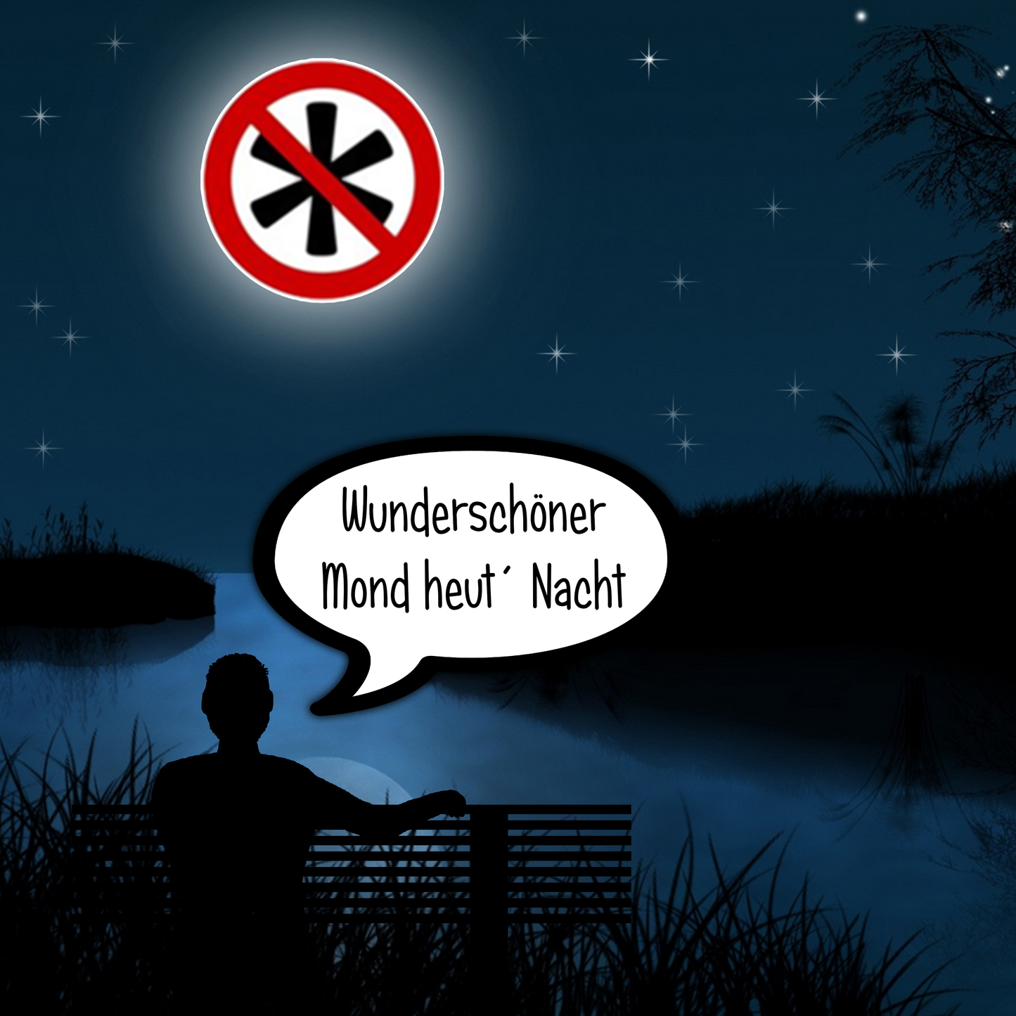 Mond - Aufkleber