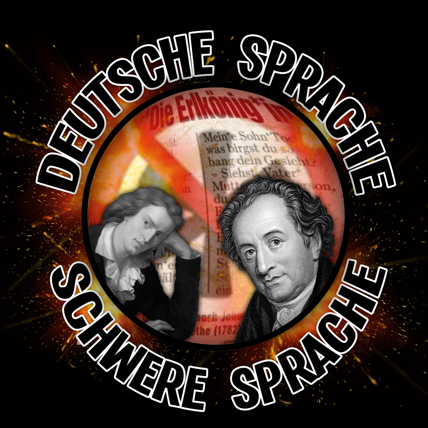 Deutsche Sprache - Aufkleber