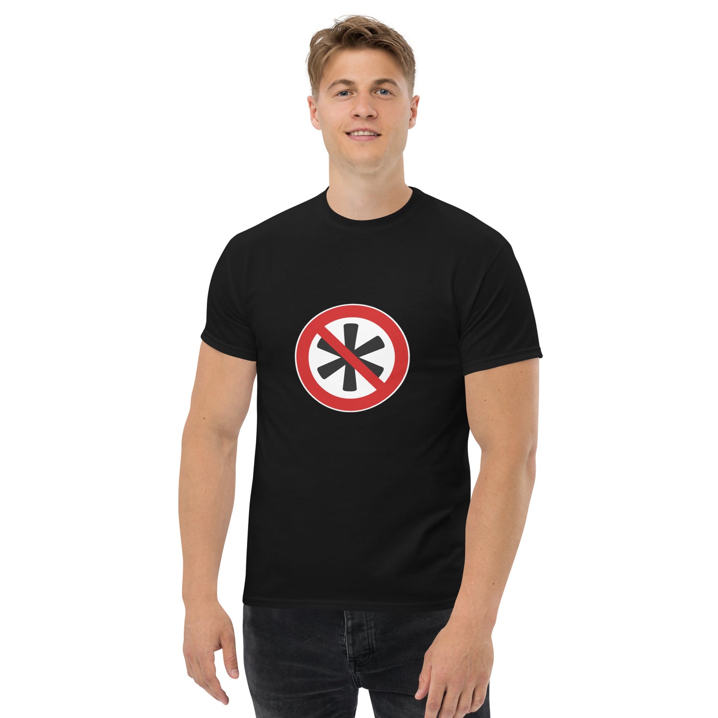 Klassisches Herren-T-Shirt Logo auf der Brust