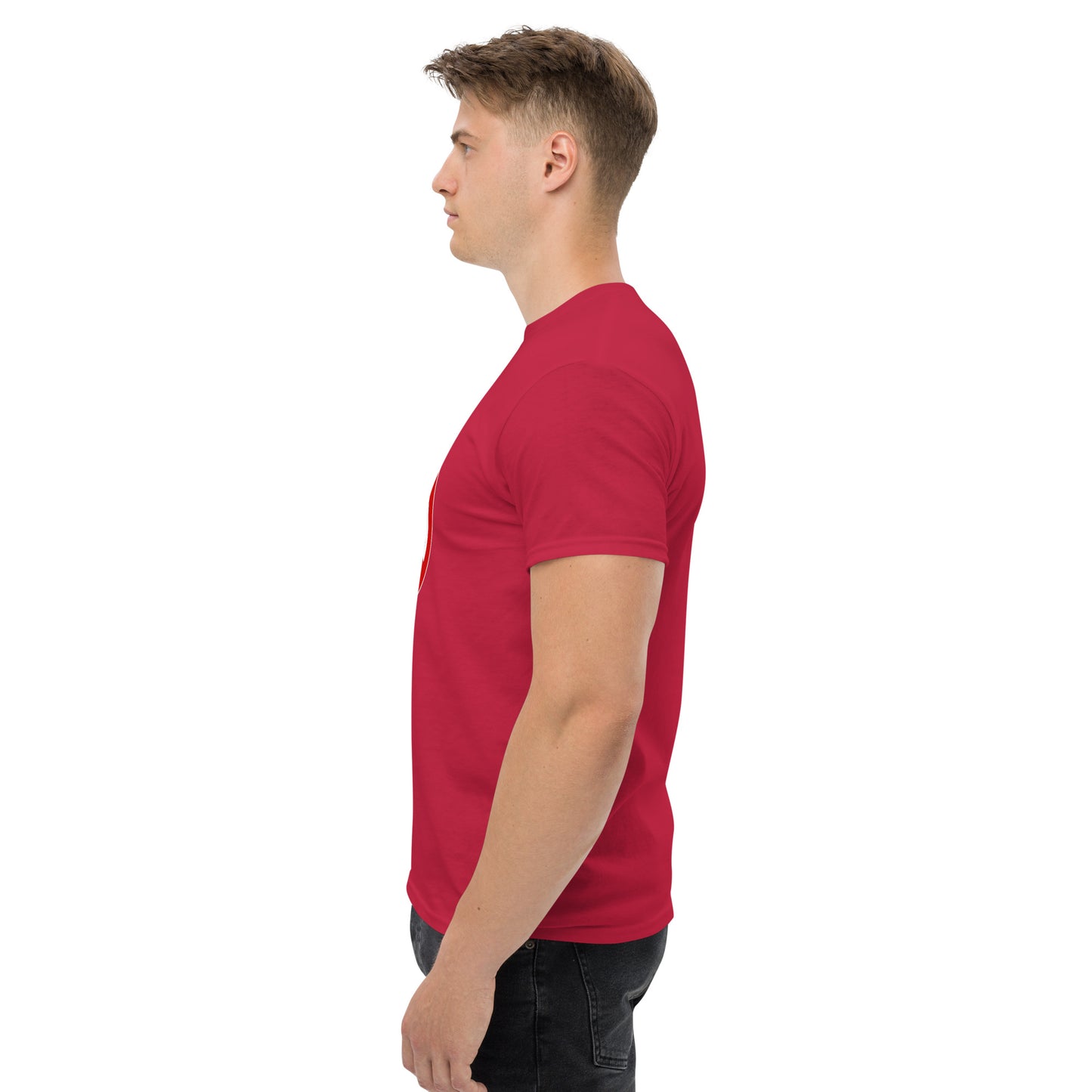 Klassisches Herren-T-Shirt Logo auf der Brust