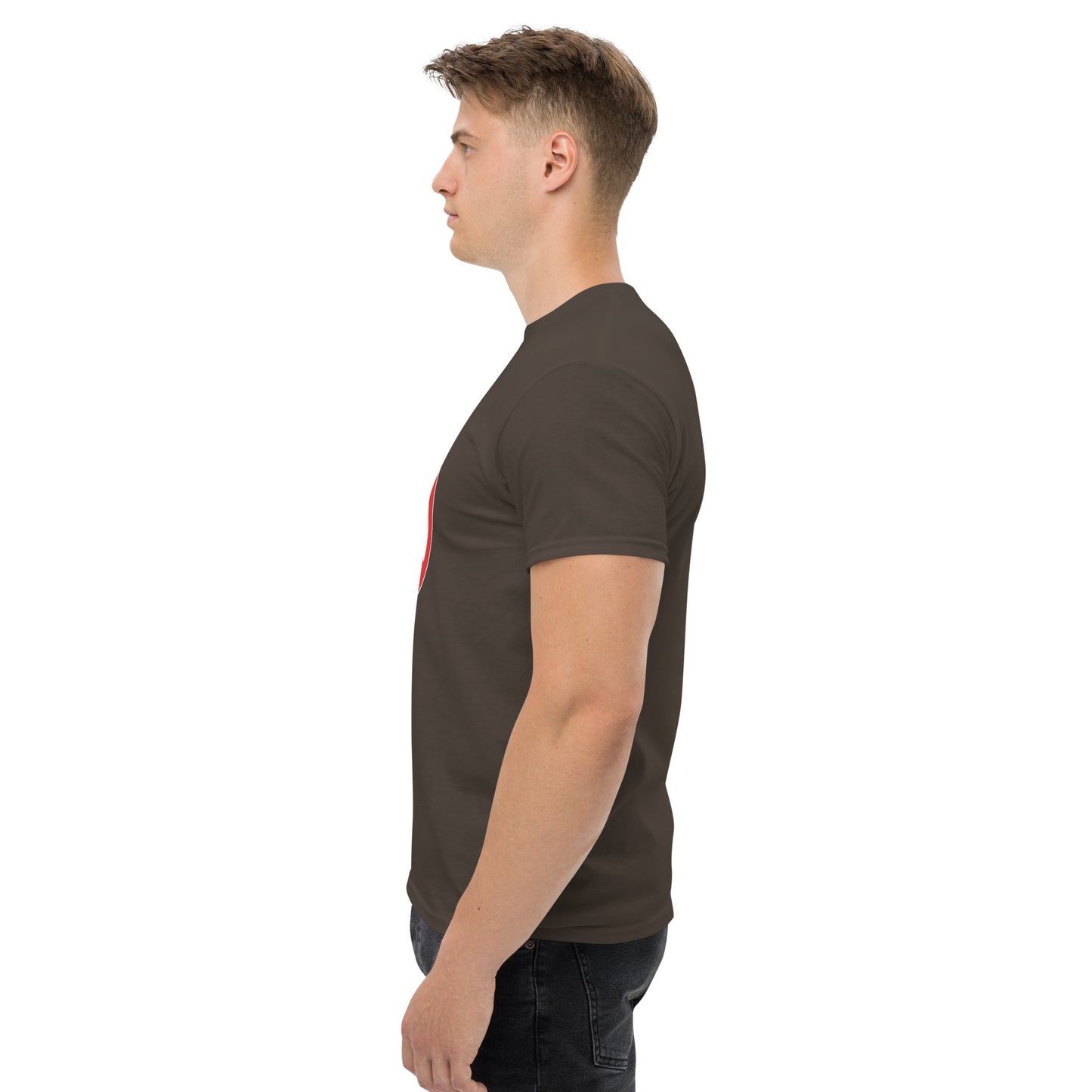 Klassisches Herren-T-Shirt Logo auf der Brust