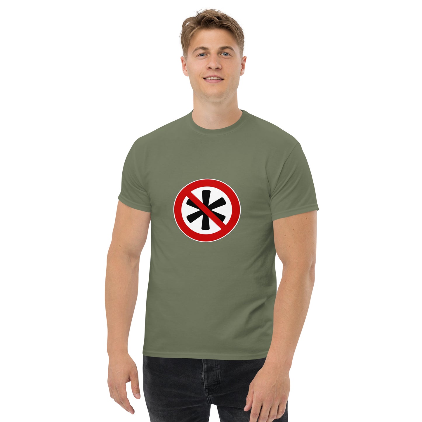 Klassisches Herren-T-Shirt Logo auf der Brust