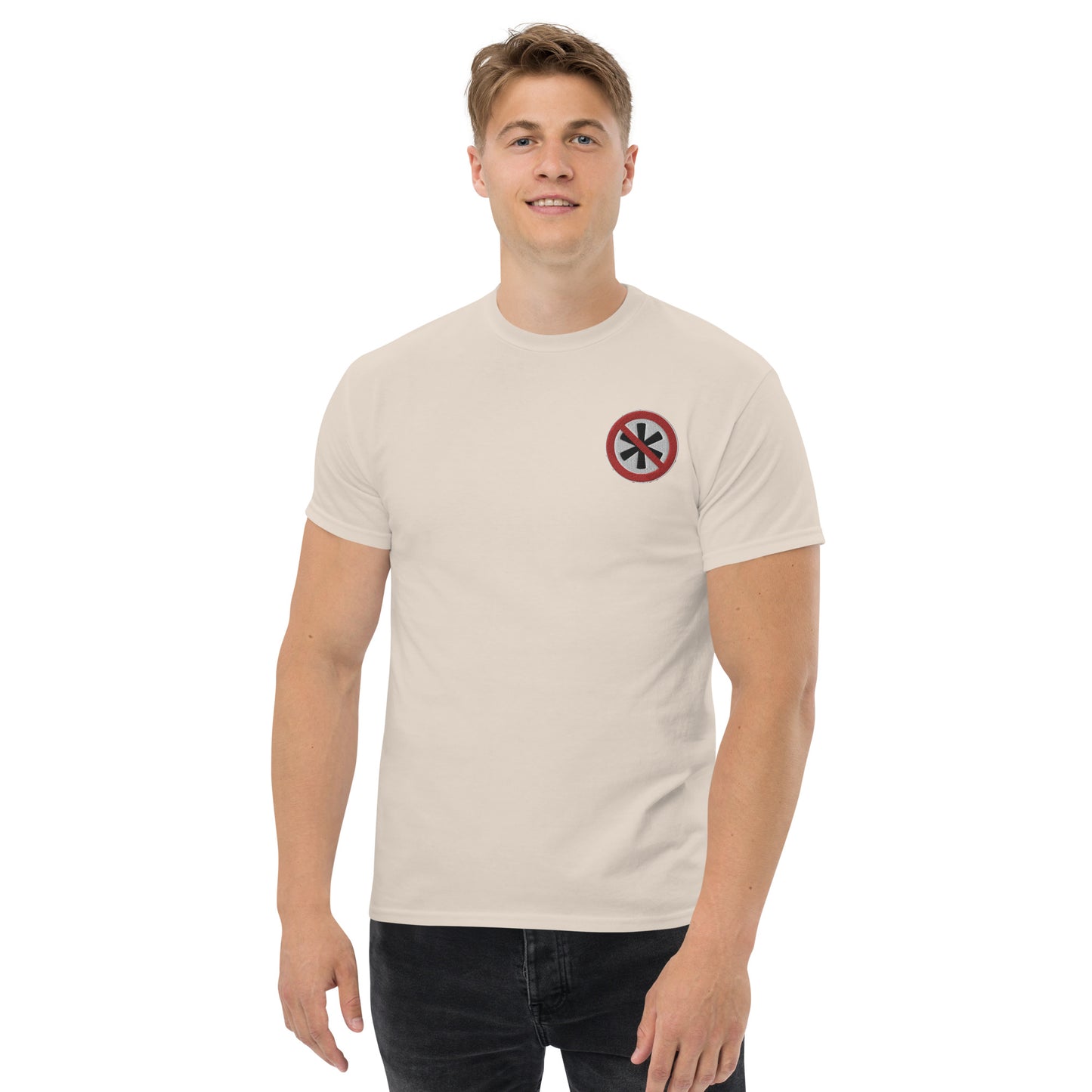 Gesticktes Logo Herren T-Shirt