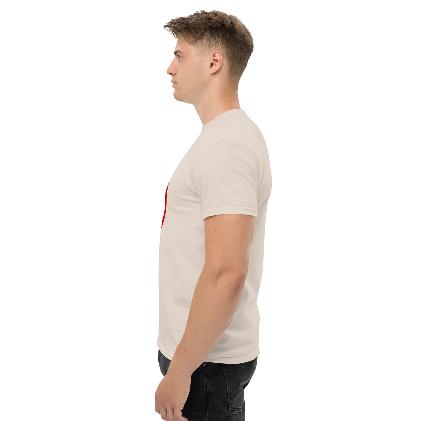 Klassisches Herren-T-Shirt Logo auf der Brust