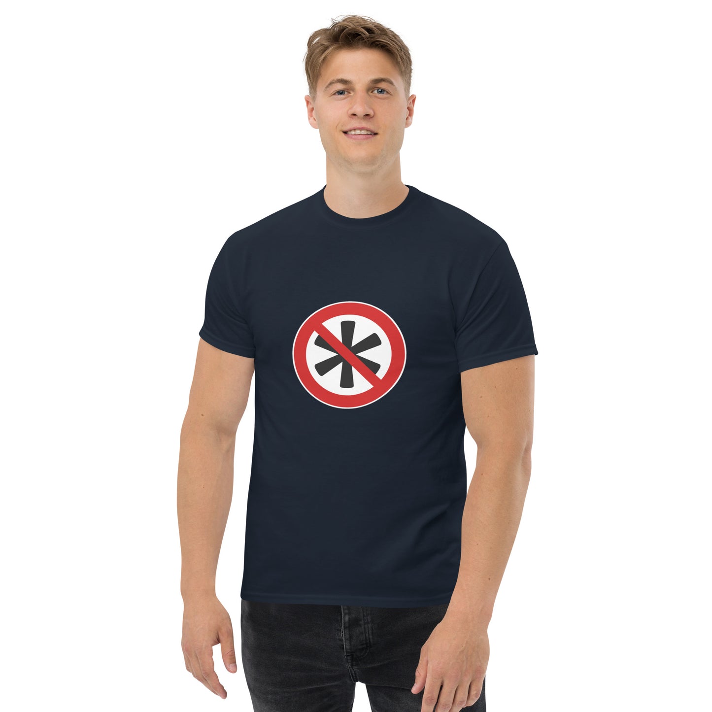 Klassisches Herren-T-Shirt Logo auf der Brust