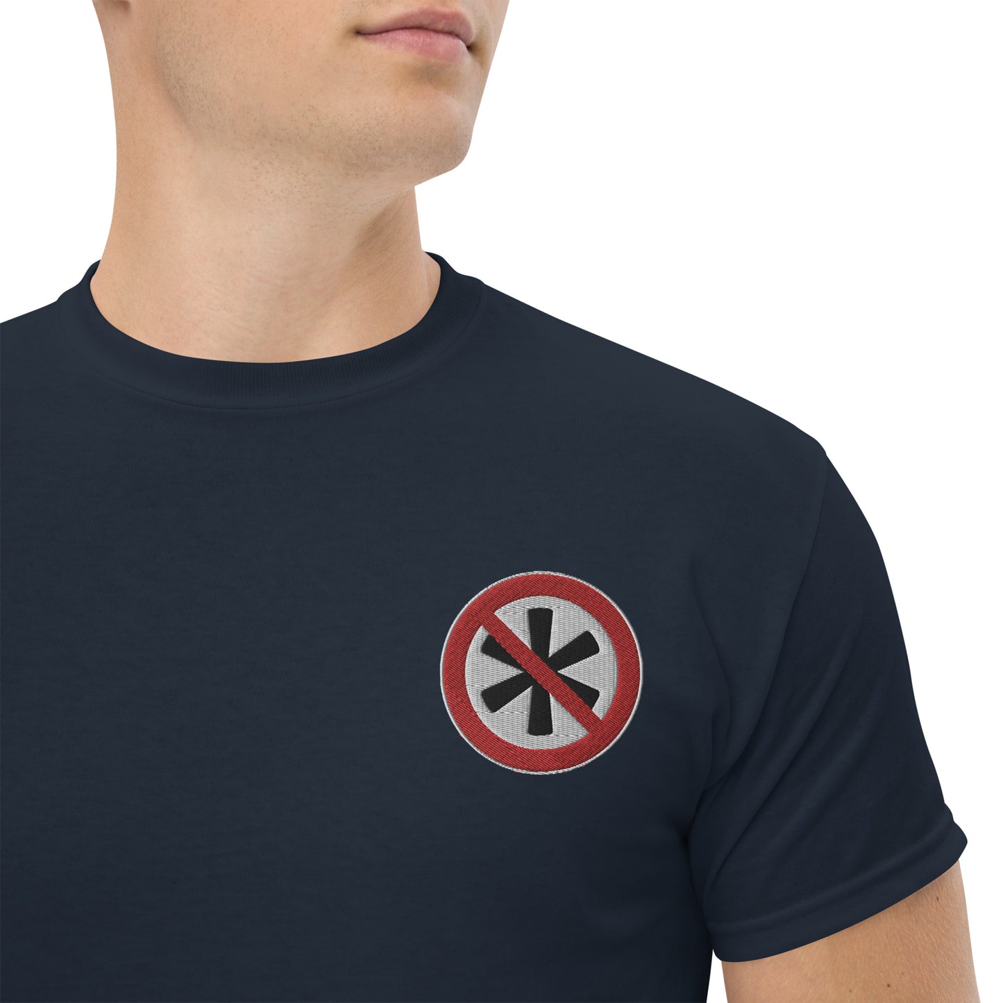 Gesticktes Logo Herren T-Shirt