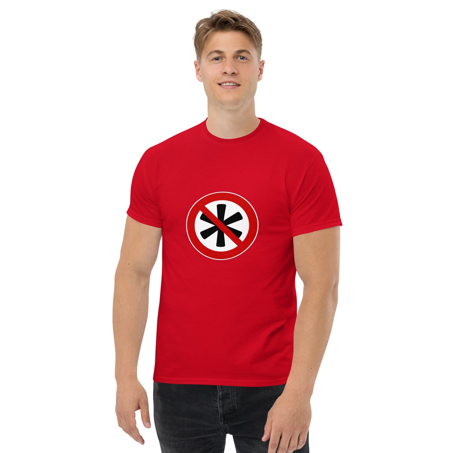 Klassisches Herren-T-Shirt Logo auf der Brust