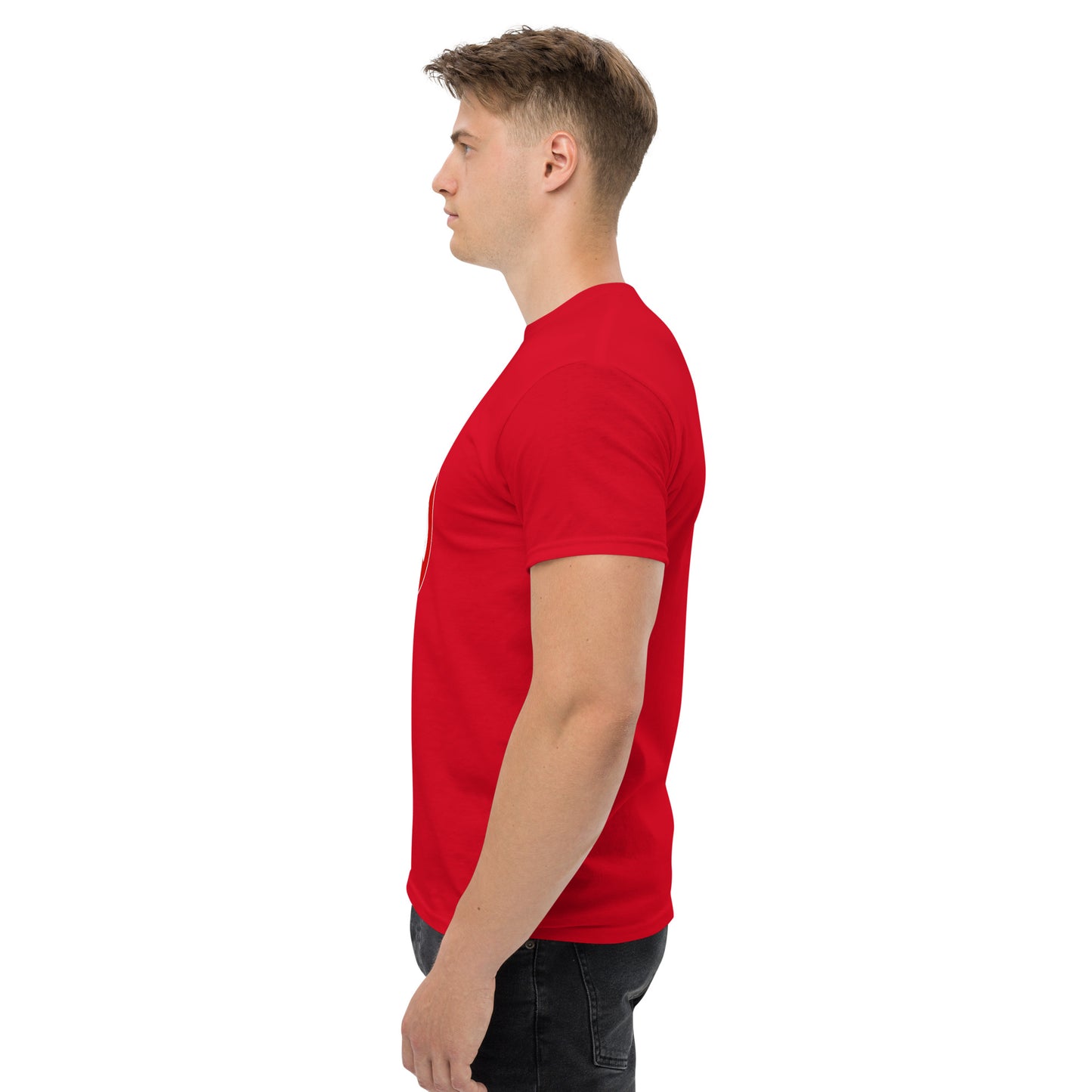 Klassisches Herren-T-Shirt Logo auf der Brust
