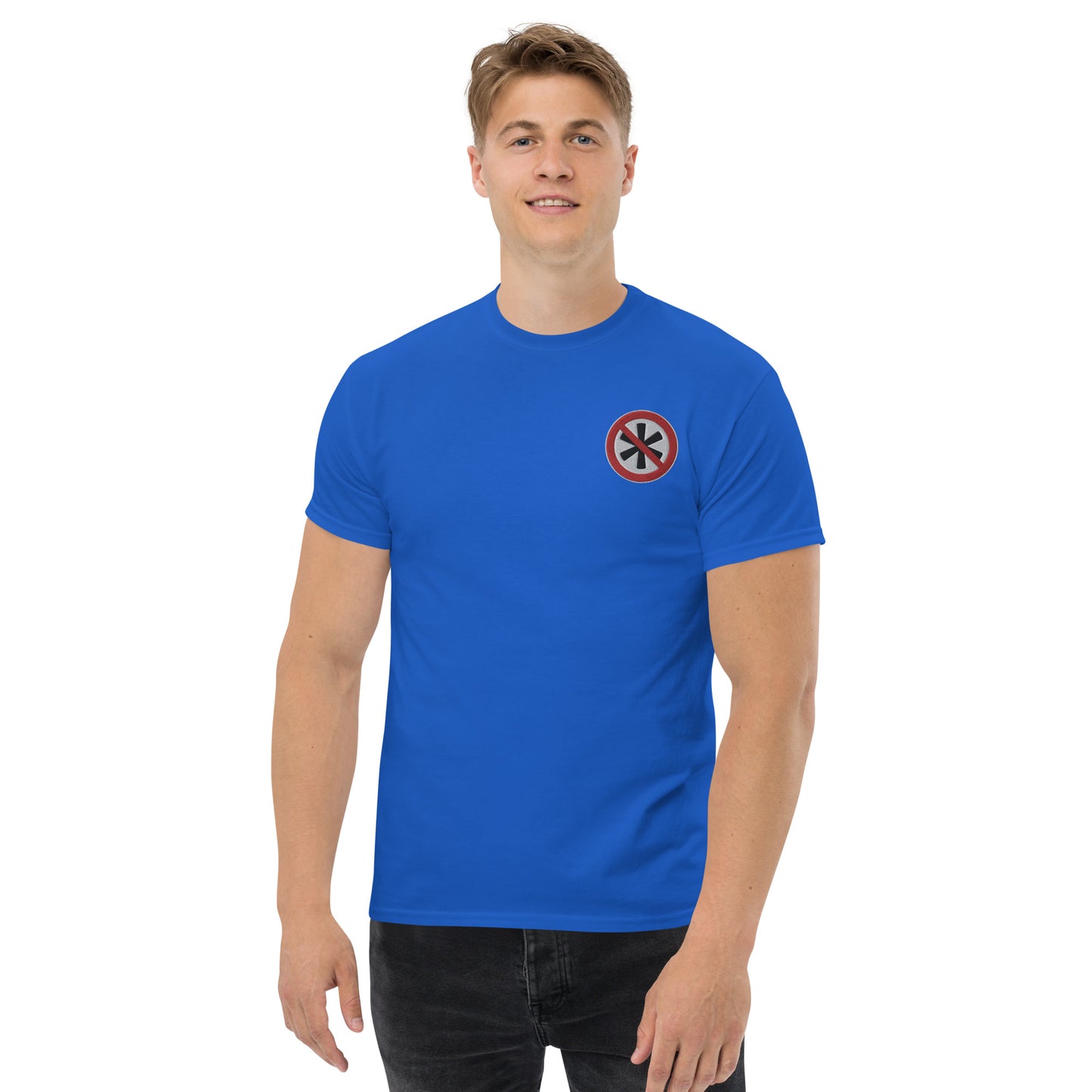 Gesticktes Logo Herren T-Shirt