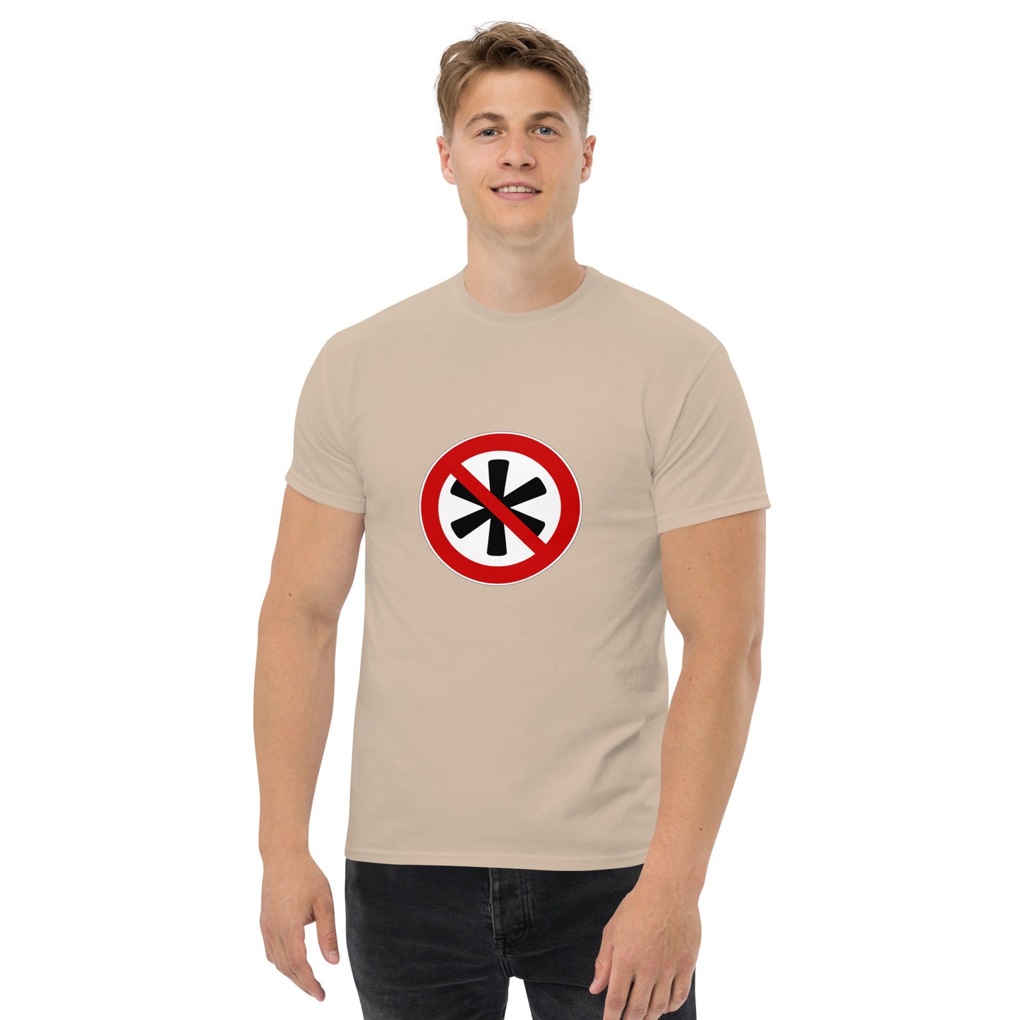 Klassisches Herren-T-Shirt Logo auf der Brust
