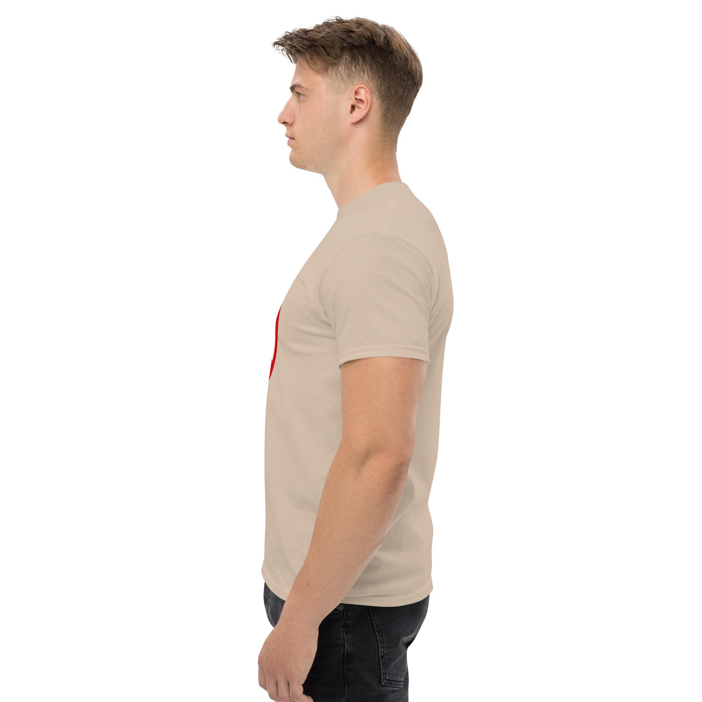 Klassisches Herren-T-Shirt Logo auf der Brust