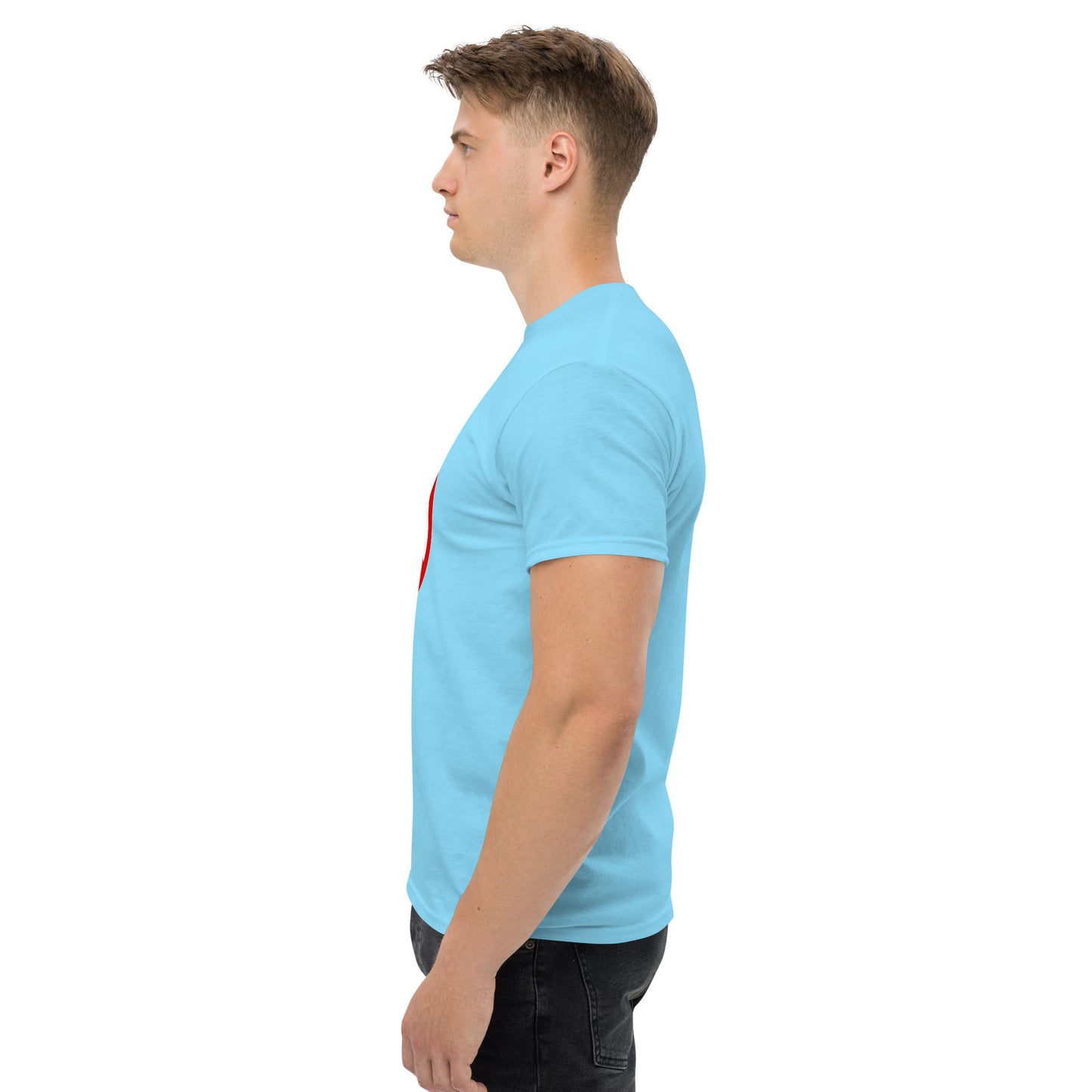 Klassisches Herren-T-Shirt Logo auf der Brust