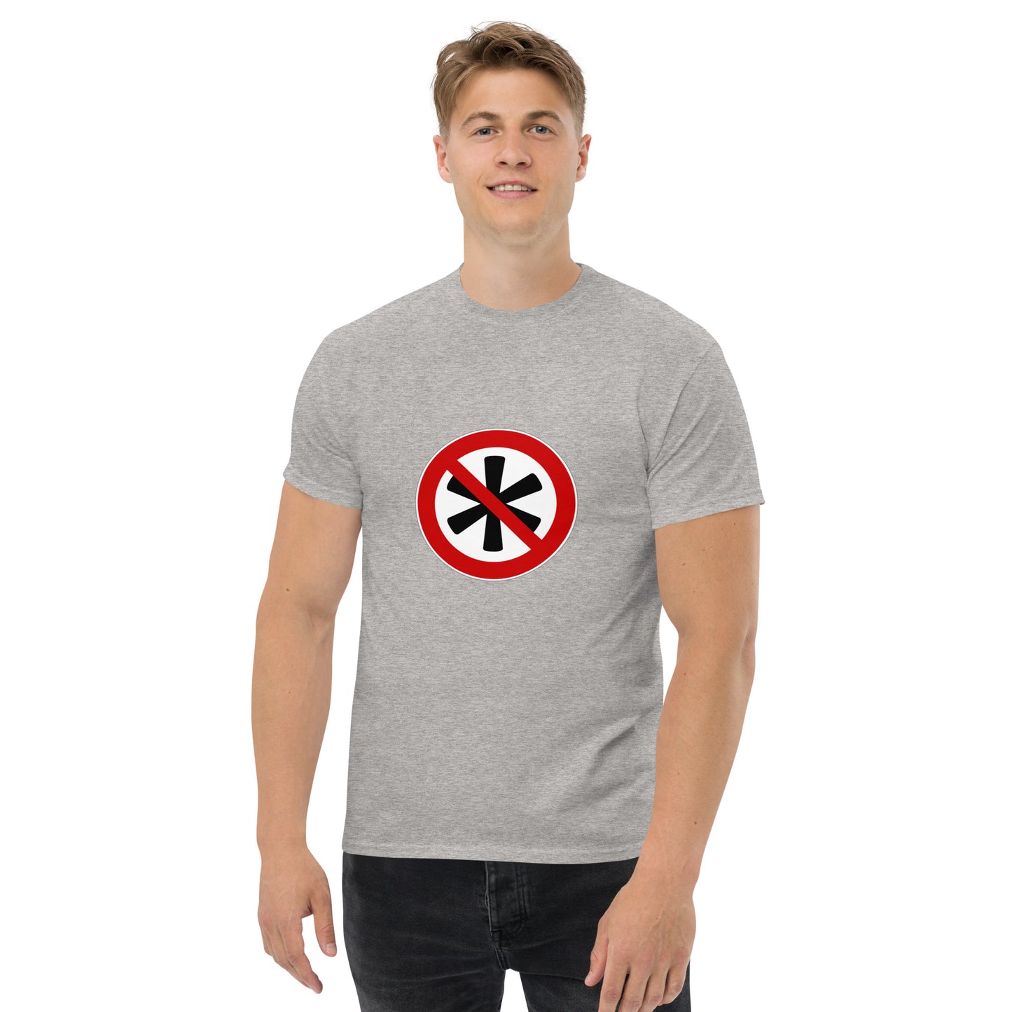 Klassisches Herren-T-Shirt Logo auf der Brust