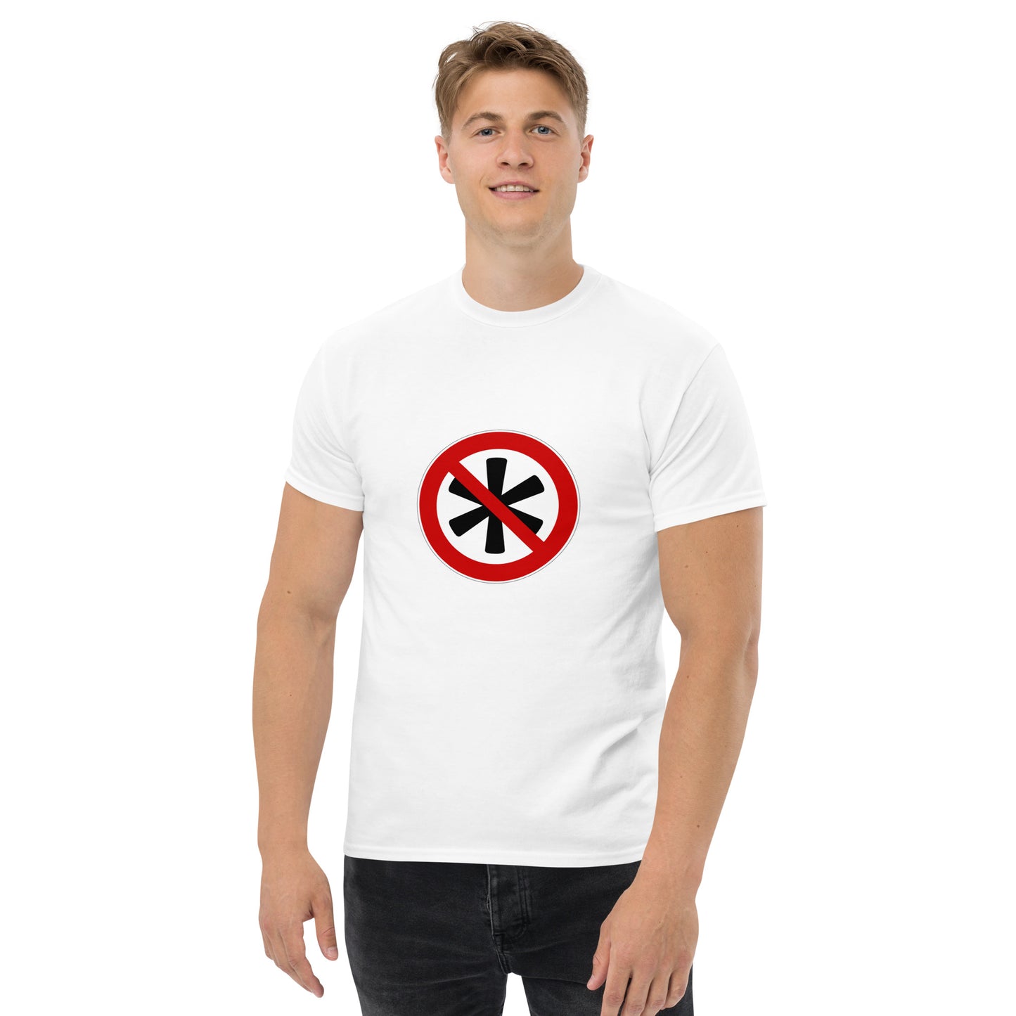 Klassisches Herren-T-Shirt Logo auf der Brust