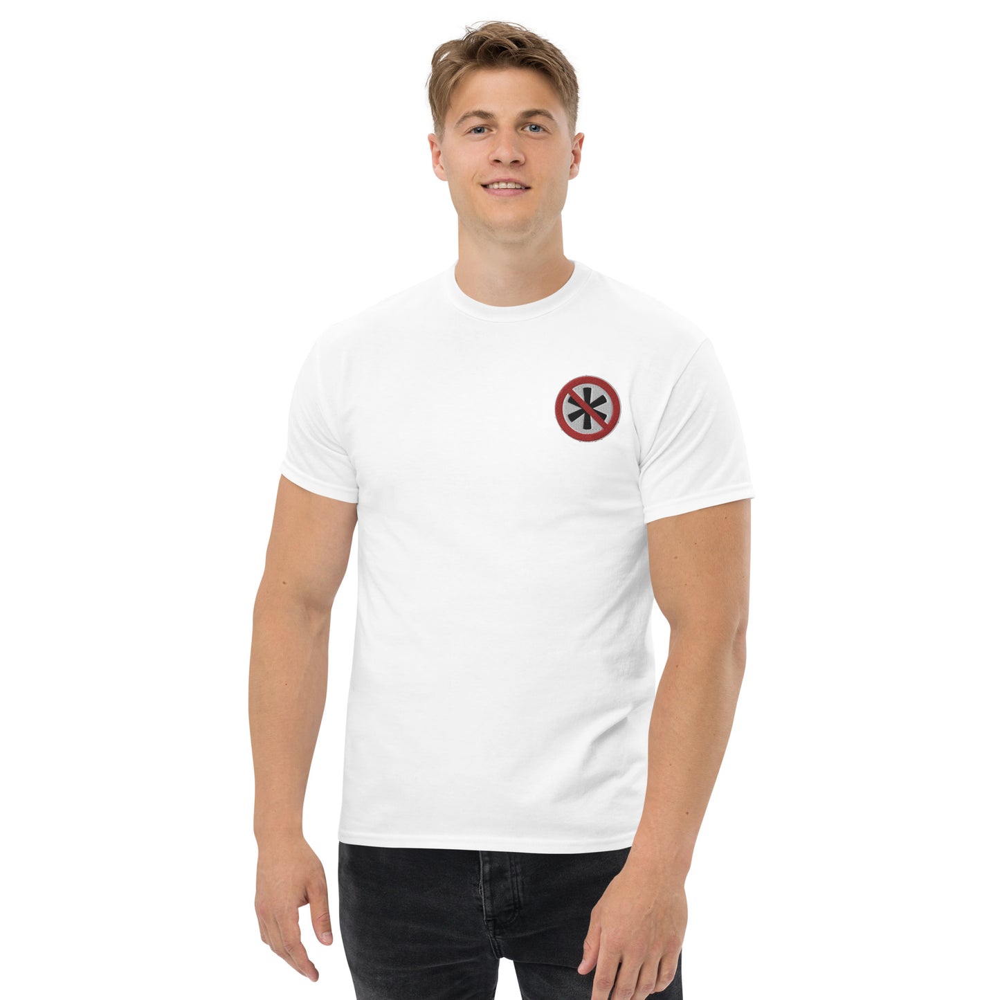 Gesticktes Logo Herren T-Shirt
