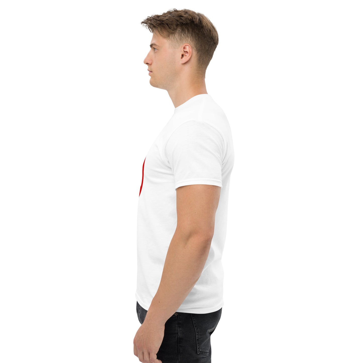 Klassisches Herren-T-Shirt Logo auf der Brust