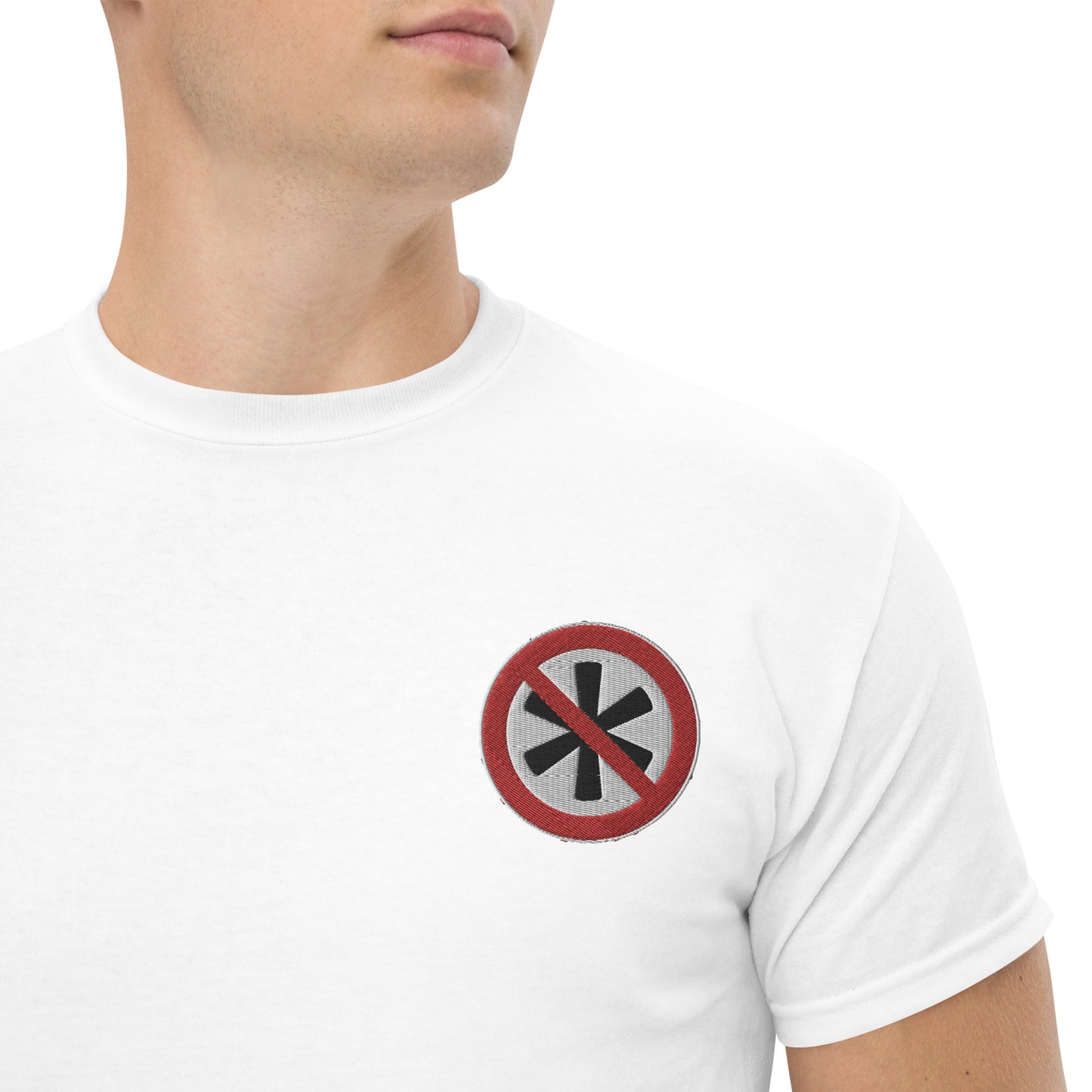Gesticktes Logo Herren T-Shirt