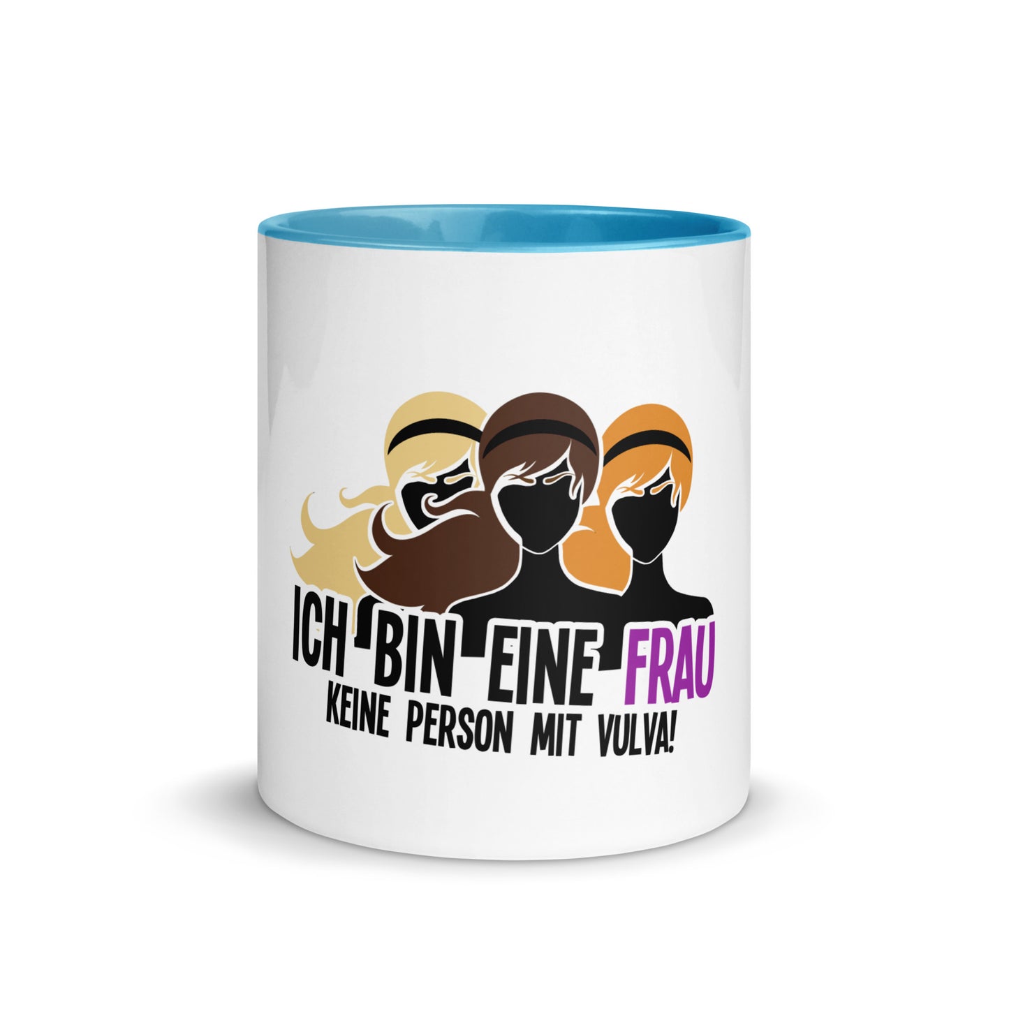 Tasse mit farbiger Innenseite - Ich bin eine Frau