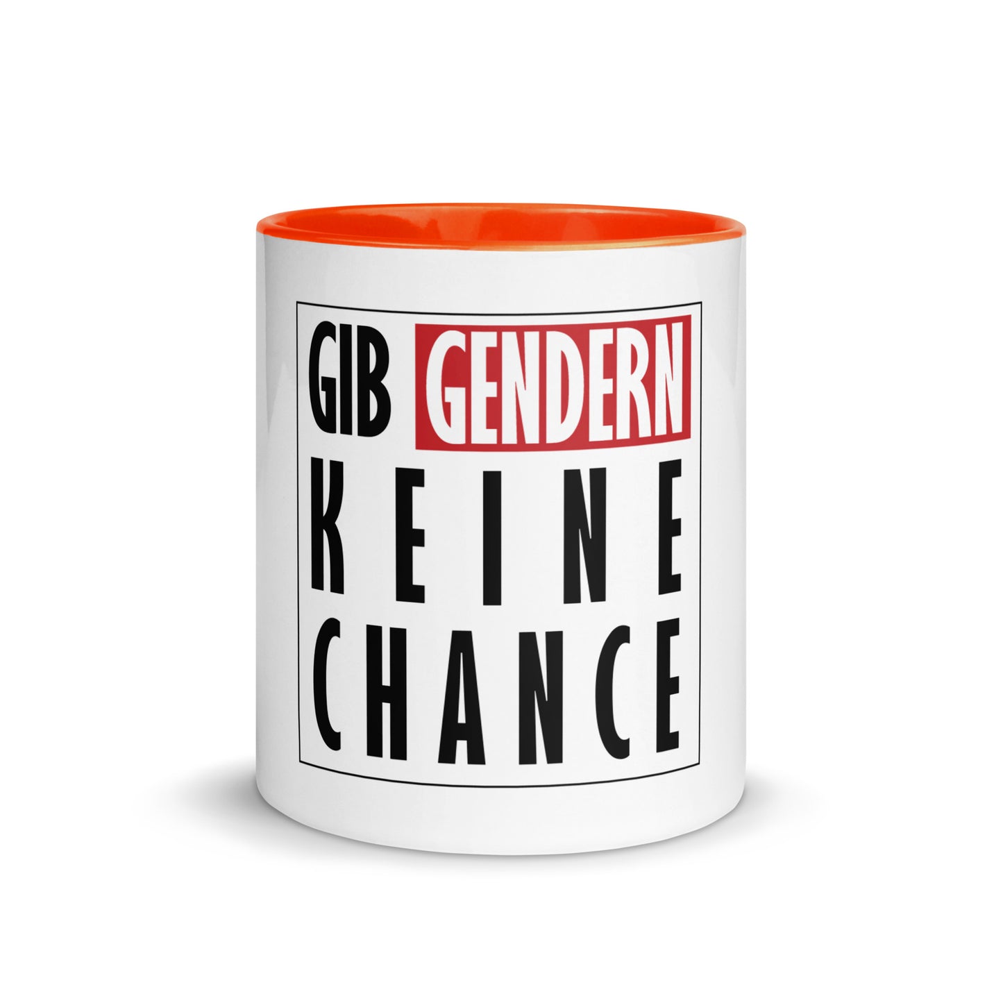 Tasse mit farbiger Innenseite - Gendern keine Chance