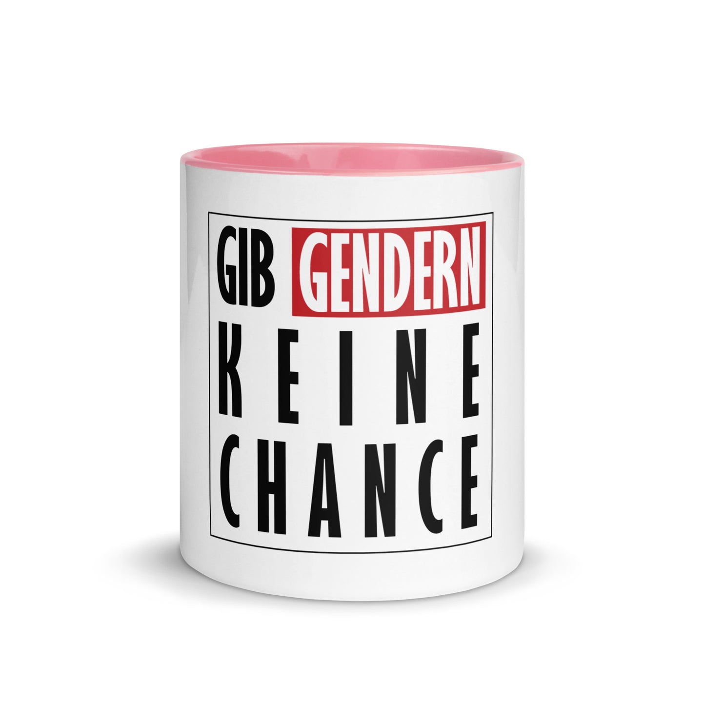 Tasse mit farbiger Innenseite - Gendern keine Chance