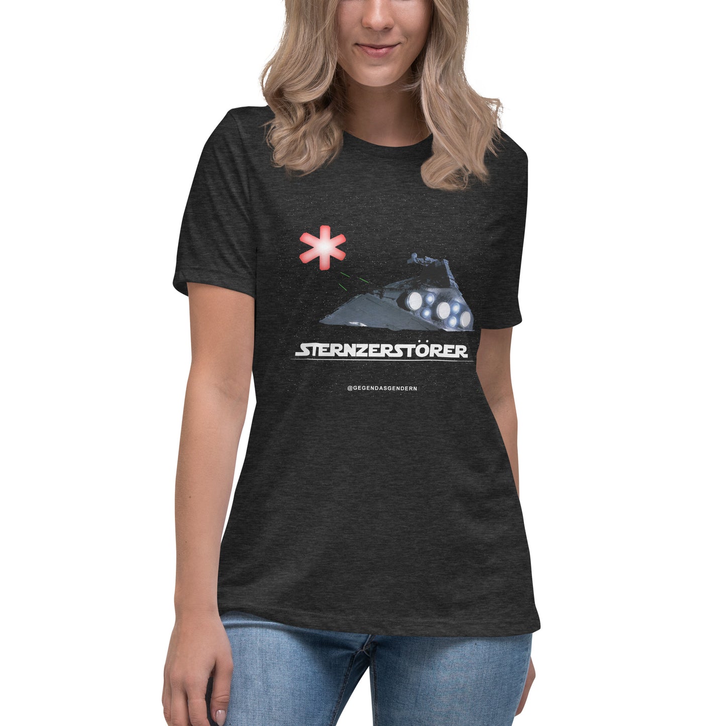 Lockeres Damen-T-Shirt Sternzerstörer