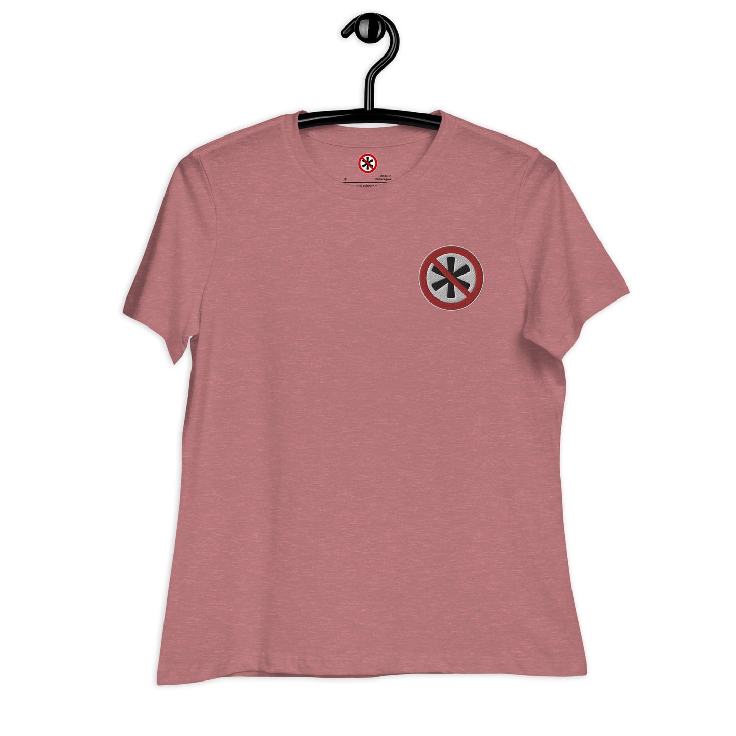 Lockeres Damen-T-Shirt gesticktes Logo