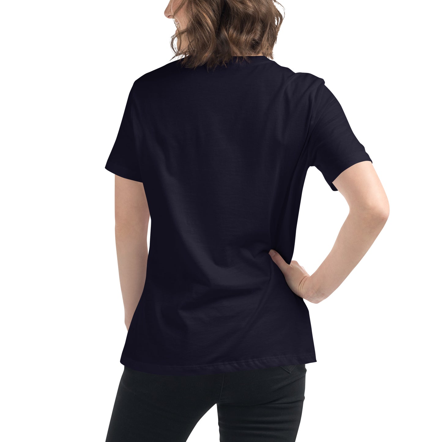 Lockeres Damen-T-Shirt gesticktes Logo