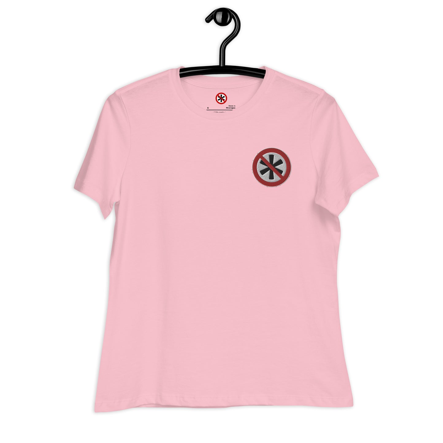 Lockeres Damen-T-Shirt gesticktes Logo