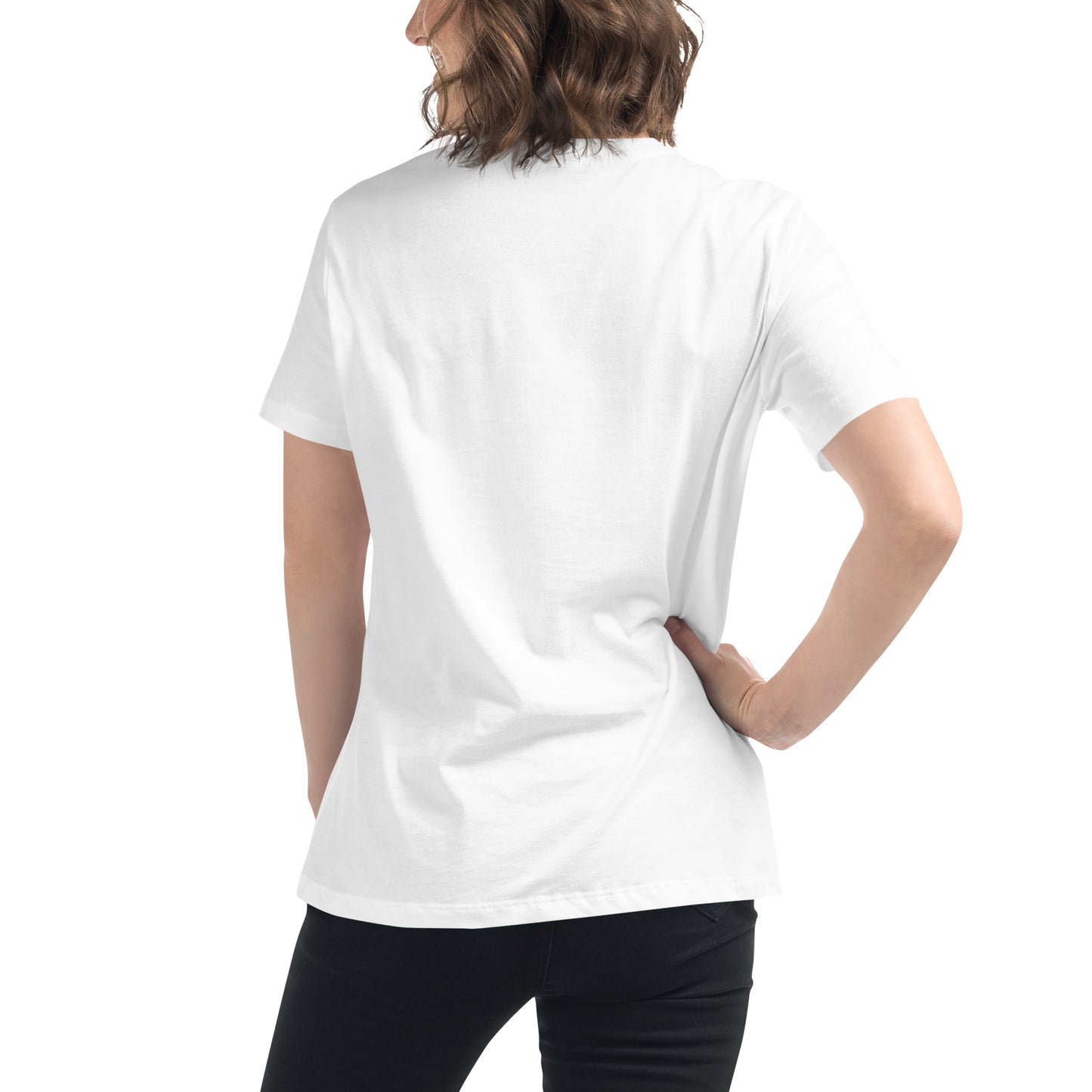 Lockeres Damen-T-Shirt gesticktes Logo